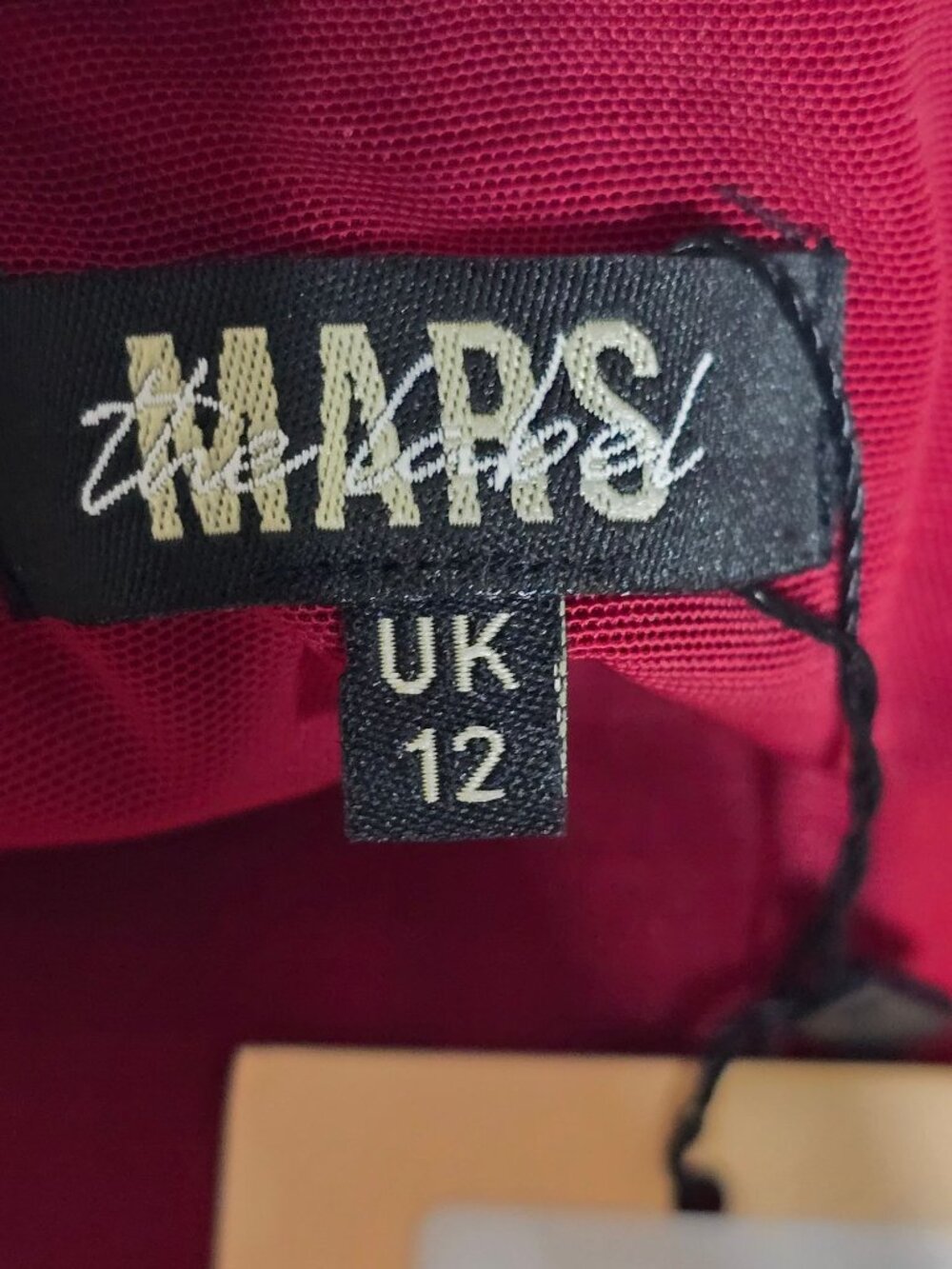 Mars the Label The Lace Clasp Detail Mini Dress, Wine Red, NWT, Sz 8US/12UK - Picture 9 of 10